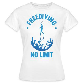 Plongée, Apnée Plongée, Apnée No Limit Apnée Apnée - T-shirt Femme - blanc - Devant - AI Model Female 172 dark (172cm)