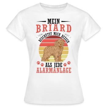 Briard protects me Berger de Brie Briard - Women's T-Shirt - white - Front - AI Model Female 172 dark (172cm)