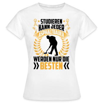 Constructeurs d’asphalte Constructeurs de routes - T-shirt Femme - blanc - Devant - AI Model Female 172 dark (172cm)