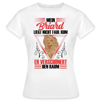 Briard embellit le secteur du Berger de Brie - T-shirt Femme - blanc - Devant - AI Model Female 172 dark (172cm)