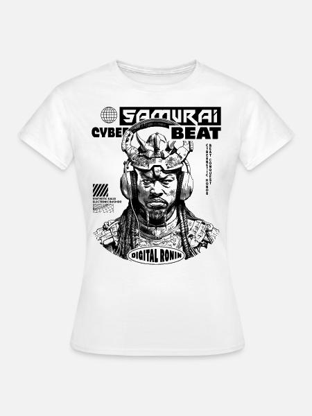 Tech Samurai Sci-Fi Shirt - Frauen T-Shirt - Weiß