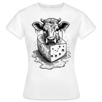 Alm raclette shirt with rustic Swiss flair - Women's T-Shirt - white - Front - AI Model Female 172 dark (172cm)