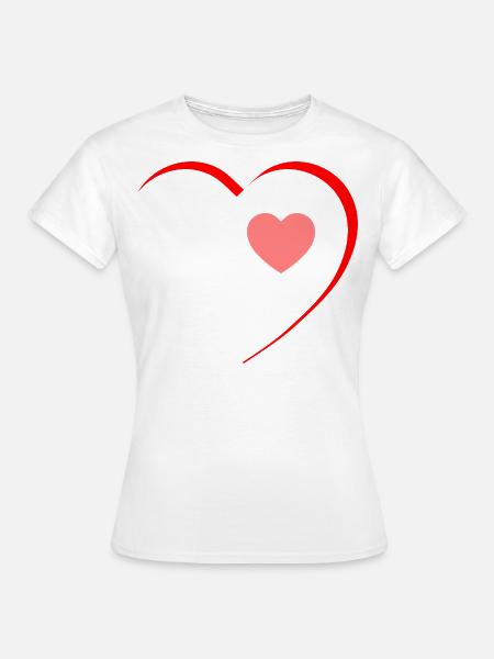 Habe ein großes Herz - Frauen T-Shirt - Weiß