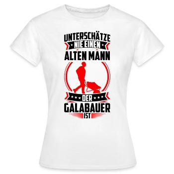 Alter Mann der Galabauer ist Landschaftsbauer - Frauen T-Shirt - Weiß - Vorne - AI Model Female 172 dark (172cm)