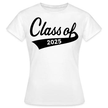 Classe de 2025 (Classe de graduation / B) - T-shirt Femme - blanc - Devant - AI Model Female 172 dark (172cm)