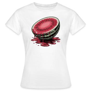 Pastèque juteuse – été, soleil, fraîcheur - T-shirt Femme - blanc - Devant - AI Model Female 172 dark (172cm)