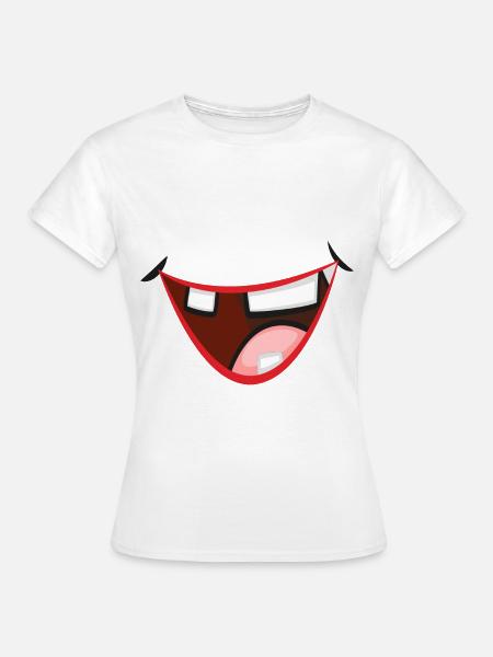 LUSTIGER MUND - Dame-T-shirt - hvid