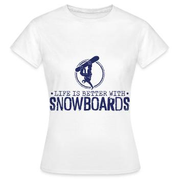 Snowboard Snowboarding Snowboardurlaub Snowboarder - Frauen T-Shirt - Weiß - Vorne - AI Model Female 172 dark (172cm)