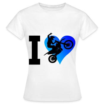 Dirt Bike Motocross Women's Dirt Biker Dirt Bike - Women's T-Shirt - white - Front - AI Model Female 172 dark (172cm)