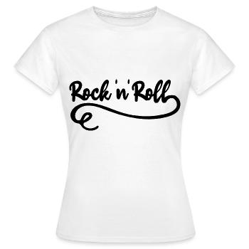 Rock 'n' Roll Hard Rock Music Rocker - T-shirt Femme - blanc - Devant - AI Model Female 172 dark (172cm)