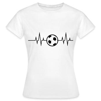 Heartbeat - Heartbeat / Football - Kicker - Women's T-Shirt - white - Front - AI Model Female 172 dark (172cm)