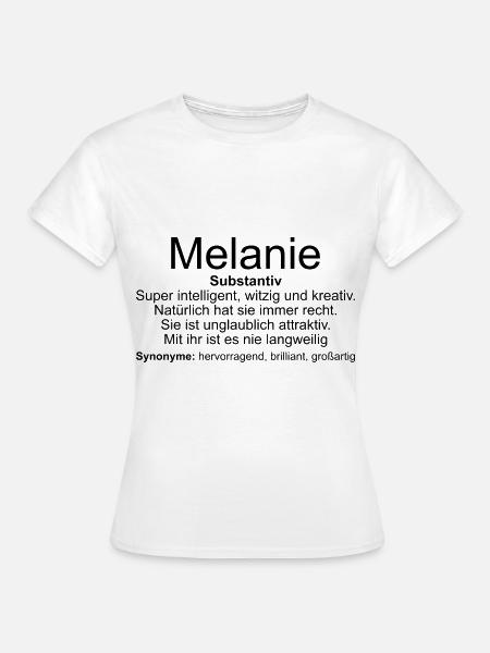 Name Definition Melanie - Frauen T-Shirt - Weiß