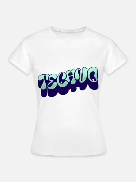 Techno - Frauen T-Shirt - Weiß