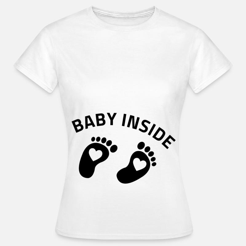 baby inside feet - Women's T-Shirt - white