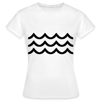 Vague symbole 3 vagues - T-shirt Femme - blanc - Devant - AI Model Female 172 dark (172cm)