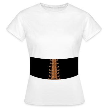 Spine review Halloween zombie cross section - Women's T-Shirt - white - Front - AI Model Female 172 dark (172cm)
