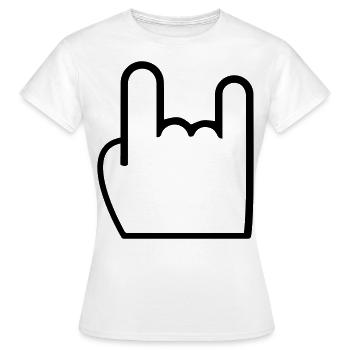 Rocker symbol - Women's T-Shirt - white - Front - AI Model Female 172 dark (172cm)