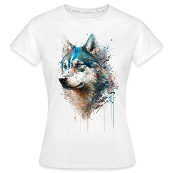 Husky sibérien 01 - T-shirt Femme - blanc - Devant - AI Model Female 172 dark (172cm)