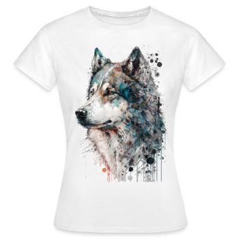 Husky sibérien 03 - T-shirt Femme - blanc - Devant - AI Model Female 172 dark (172cm)
