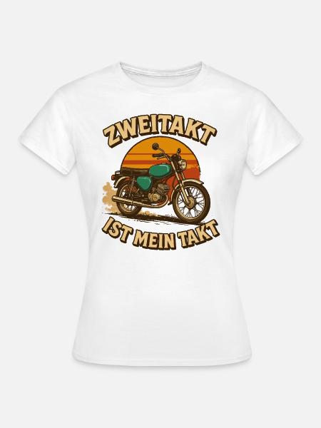 Simson S50 Zweitakt DDR Motorrad Mofa S51 - Frauen T-Shirt - Weiß