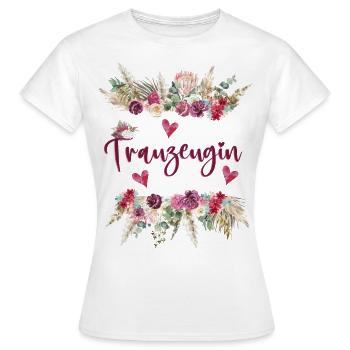 Trauzeugin, Hochzeit, Freundin, Liebe, Geschenk - Frauen T-Shirt - Weiß - Vorne - AI Model Female 172 dark (172cm)