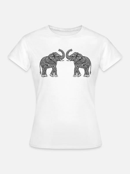 Design Elephants - Frauen T-Shirt - Weiß