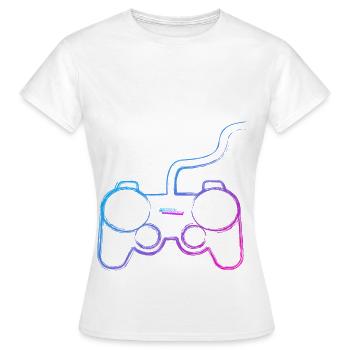 Contrôleur Graffiti Gamer - T-shirt Femme - blanc - Devant - AI Model Female 172 dark (172cm)