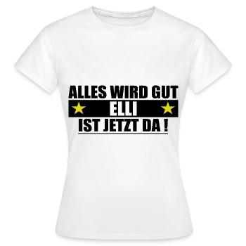 Elli nom Prénom Anniversaire - T-shirt Femme - blanc - Devant - AI Model Female 172 dark (172cm)
