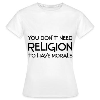 Athéisme - T-shirt Femme - blanc - Devant - AI Model Female 172 dark (172cm)