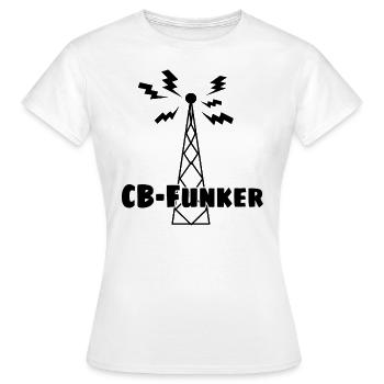 CB Funk funken Radio - Frauen T-Shirt - Weiß - Vorne - AI Model Female 172 dark (172cm)