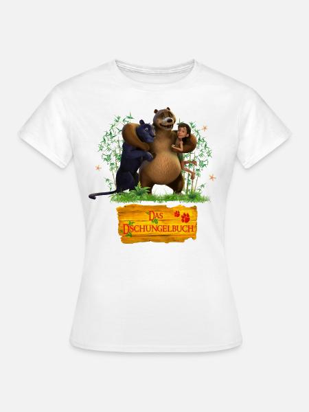 Das Dschungelbuch Mogli, Baloo & Baghira Freunde - Frauen T-Shirt - Weiß