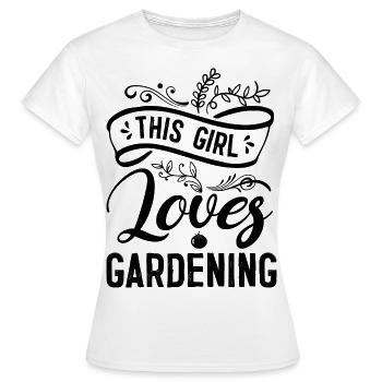 Diese Frau liebt ihren Garten - Frauen T-Shirt - Weiß - Vorne - AI Model Female 172 dark (172cm)