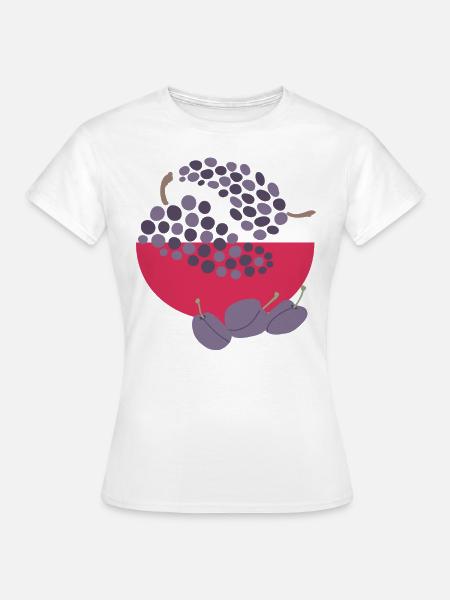 Lila Herbstfrucht - Frauen T-Shirt - Weiß