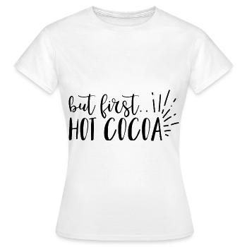 mais premier cadeau de cacao chaud vache Kaba au cacao - T-shirt Femme - blanc - Devant - AI Model Female 172 dark (172cm)