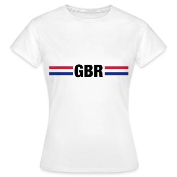 Vintage Great Britain Running Vest - GBR Team - T-shirt Femme - blanc - Devant - AI Model Female 172 dark (172cm)