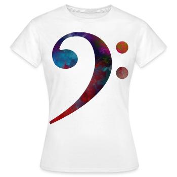 clé de fa #bassclef #musique - T-shirt Femme - blanc - Devant - AI Model Female 172 dark (172cm)