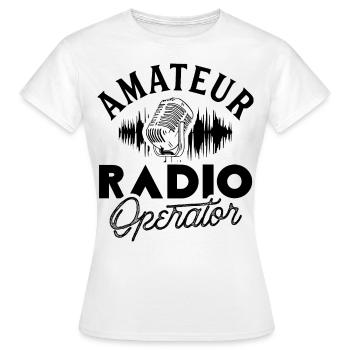 Radio amateur Radio Amateur Radio - T-shirt Femme - blanc - Devant - AI Model Female 172 dark (172cm)