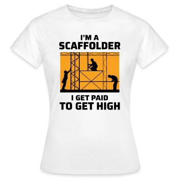Scaffolder Scaffold Builder Scaffolding Platform - Women's T-Shirt - white - Front - AI Model Female 172 dark (172cm)