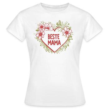 Beste Mama - Frauen T-Shirt - Weiß - Vorne - AI Model Female 172 dark (172cm)