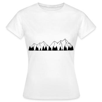 Paysage de montagne montagne montagnes paysage - T-shirt Femme - blanc - Devant - AI Model Female 172 dark (172cm)