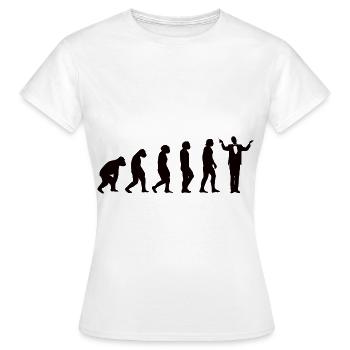 Chefs d’orchestre Evolution Musique Musiciens Chef d’orchestre - T-shirt Femme - blanc - Devant - AI Model Female 172 dark (172cm)