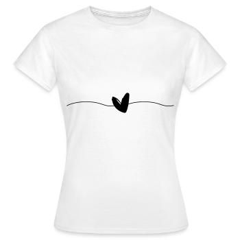 Heart line icon - Women's T-Shirt - white - Front - AI Model Female 172 dark (172cm)