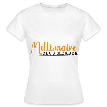 Millionaire Club Member 37 - Frauen T-Shirt - Weiß - Vorne - AI Model Female 172 dark (172cm)