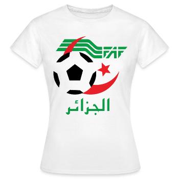 T-shirt équipe d'Algérie - T-shirt Femme - blanc - Devant - AI Model Female 172 dark (172cm)