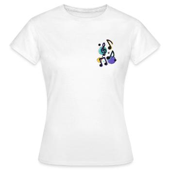 Musical notes and splashes of colour - Women's T-Shirt - white - Front - AI Model Female 172 dark (172cm)