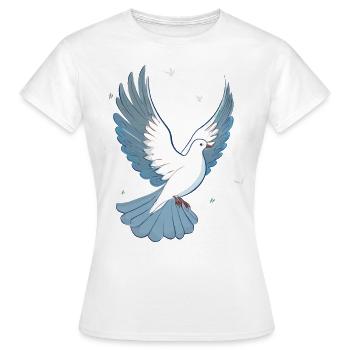 Colombe de la paix - T-shirt Femme - blanc - Devant - AI Model Female 172 dark (172cm)