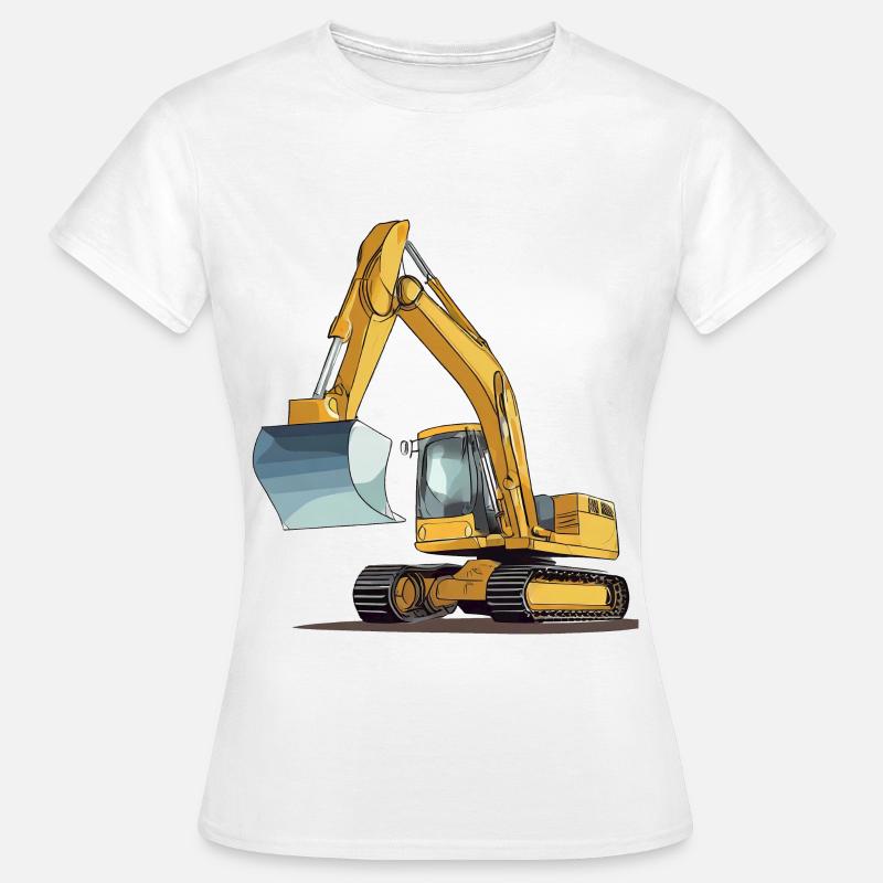 Gravemaskine - Dame-T-shirt - hvid