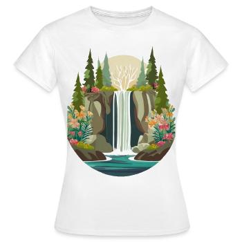 Cascade - T-shirt Femme - blanc - Devant - AI Model Female 172 dark (172cm)