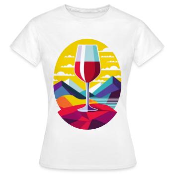 Wein - Frauen T-Shirt - Weiß - Vorne - AI Model Female 172 dark (172cm)
