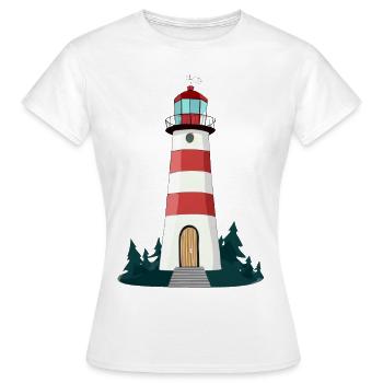 Lighthouse - Women's T-Shirt - white - Front - AI Model Female 172 dark (172cm)